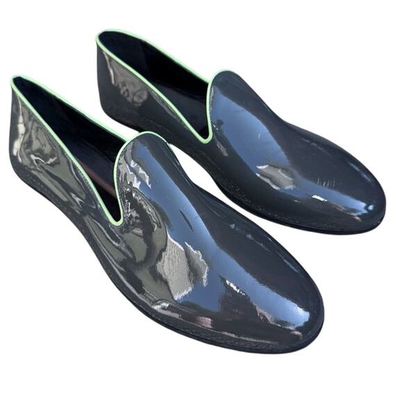 GALET Men's Patent Slip-On Loafers Forrest Green Size FR 43 / US 10 - Picture 1 of 7